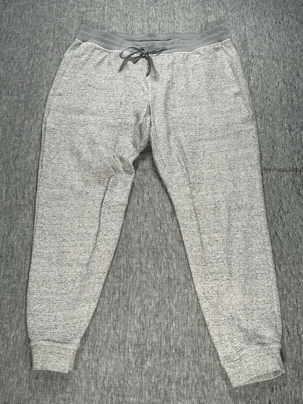 Lululemon Jogger Mens XXL At Ease Heather Gray Textured Stretch Training